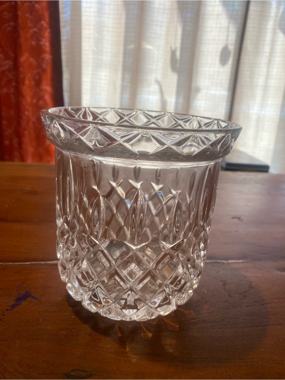 Gorham Crystal King Edward Home accent - Crystal Biscuit Barrel